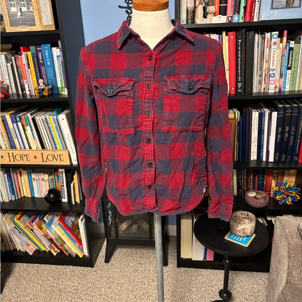 Forever 21 Red and Blue Checkered Men's Shirt